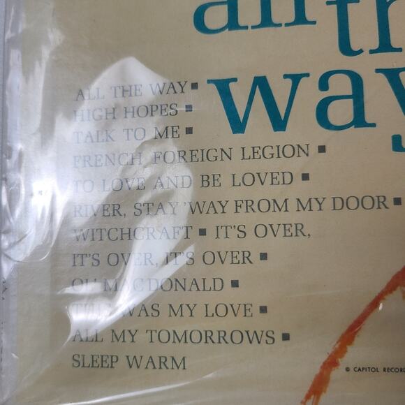 Frank Sinatra All The Way Vinyl Record LP Easy Listening Crooners Old Blue Eyes - Picture 11 of 13